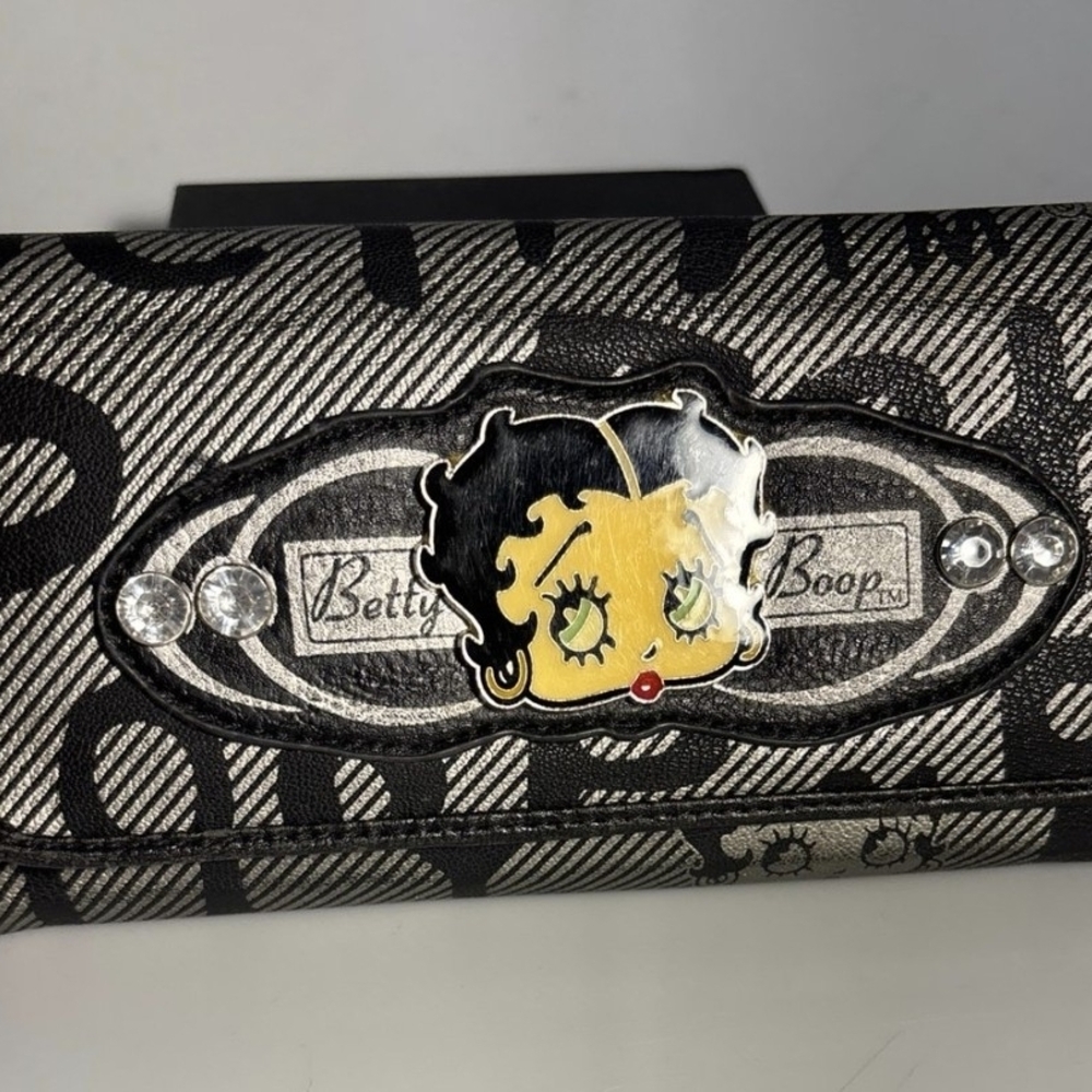 Betty Boop Black and Silver Wallet